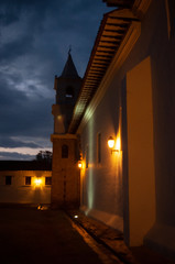 atardecer, colonial, iglesia, arquitectura, casas coloniales, arnolada