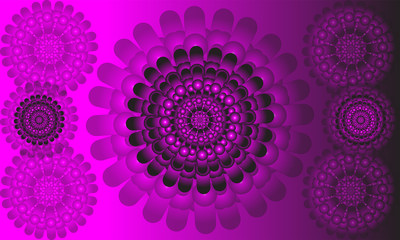 illustration vector graphic of abstract background. Decorative round ornament with a shiny purple color. mandala background