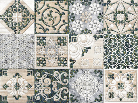 Digital tiles design ceramic wall tiles decoration