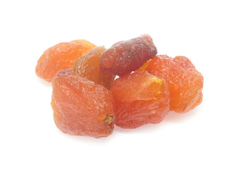 Dry apricot isolated on the white background