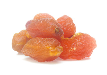 Dry apricot isolated on the white background