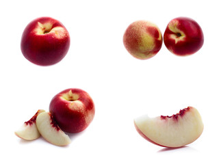 set of Peach isolated on white