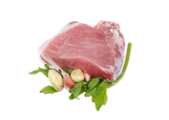 isolated raw meat