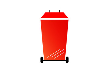 bin icon Orange and black color