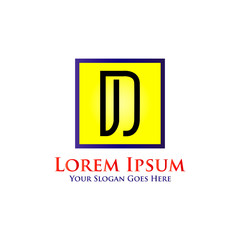 Initial Letter D in a square  Design Logo Graphic Branding Letter Element.