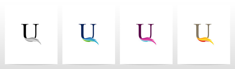 Feather On Letter Logo Design U