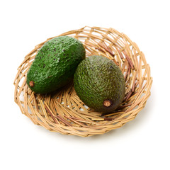Avocado on a white background