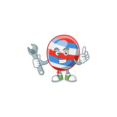 mascot design concept of independence day balloon mechanic