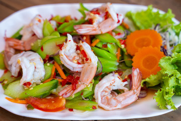 Stir Fried Kale with Fresh Shrimp