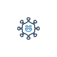 Icon Thin line blue color , Coronavirus icon set for infographic or website. New epidemic (2019-nCoV). Safety, health, remedies and prevention of viral diseases. Isolation. Vector illustration graphic