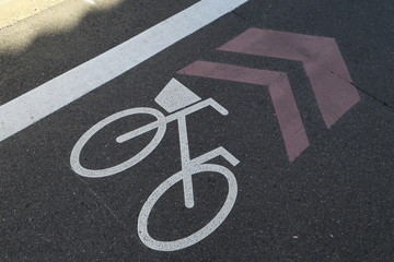 bicycle sign on the road