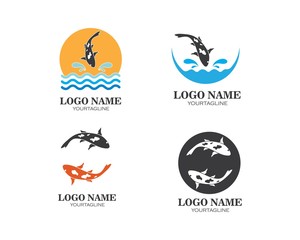 Koi fish logo vector