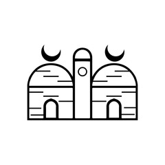 islamic mosque logo vector icon template