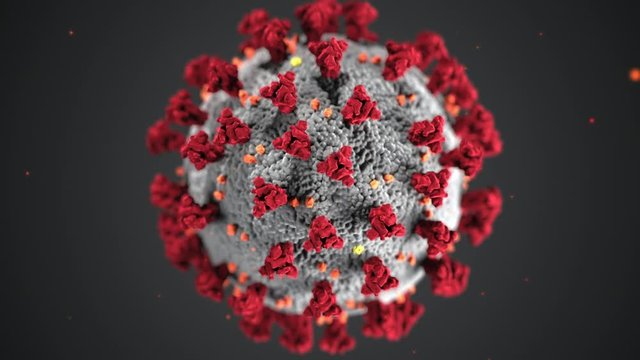 Covid-19, 3d illustration of coronavirus, virus, disease, epidemic, pandemic, corona infection, contagious bacteria.