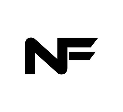 Initial 2 letter Logo Modern Simple Black NF