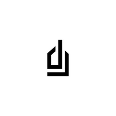 DJ JD Letter Logo Design Vector Template