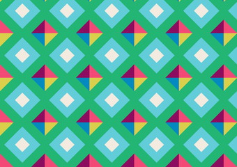 Abstract geo square pattern colorful background.