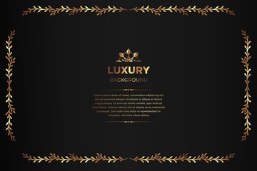Luxury background. abstract black gold. black gold frame modern simple creative elegant with space of text can be used for Ramadan Islamic arabesque celebration invitation