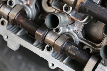 Race car's engine details