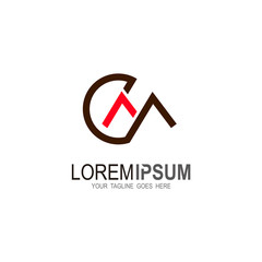 CM logo , M, C, MC logo template, Letter logo with business 