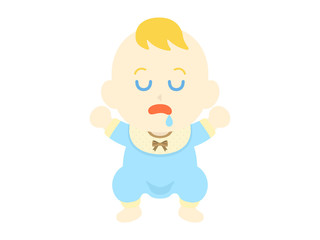 昼寝している白人の赤ちゃん