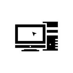 Computer Glyph Vector icon Illustration.