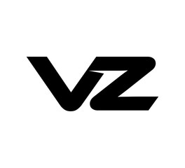 Initial 2 letter Logo Modern Simple Black VZ