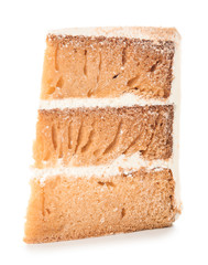 Tasty cake on white background