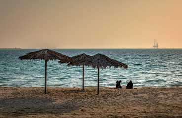 Morning view of Fanateer Beach -Saudi Arabia