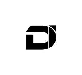 Initial 2 letter Logo Modern Simple Black DI
