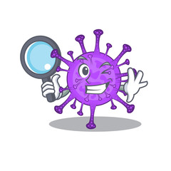 Bovine coronavirus in Smart Detective picture character design