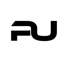 Initial 2 letter Logo Modern Simple Black PU