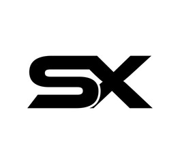 Initial 2 letter Logo Modern Simple Black SX