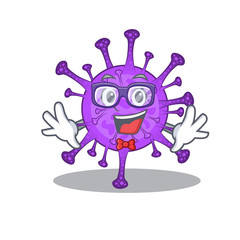 Super Funny Geek bovine coronavirus cartoon character design