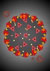 abstract background with hearts VIRUS