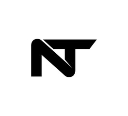 Initial 2 letter Logo Modern Simple Black NT