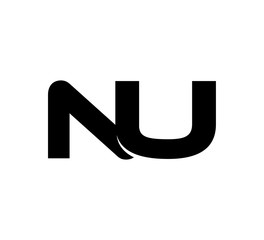 Initial 2 letter Logo Modern Simple Black NU