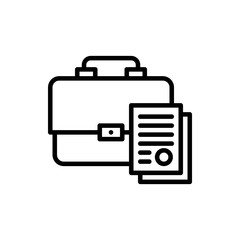 Portfolio Line Vector icon Illustration.