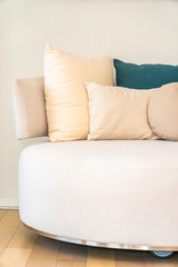 Comfortable pillow on sofa decoration interior