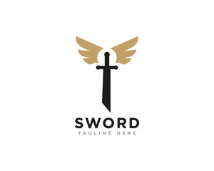 Sword Logo Icon Design Vector