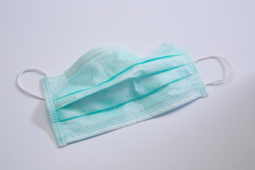 Medical cloth mask on White background