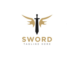 Sword Logo Icon Design Vector