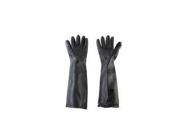 Obraz premium Rubber glove isolated on white background