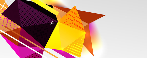 Abstract background - trendy low poly triangle shapes polygonal pattern. Vector Illustration For Wallpaper, Banner, Background, Card, Book Illustration, landing page