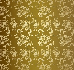 wedding card design, paisley floral pattern , India	