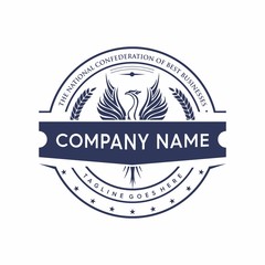 Phoenix wing with modern badge logo