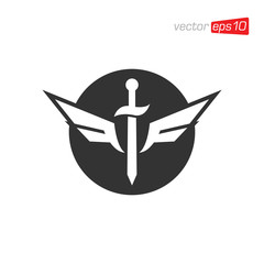 Sword Icon Logo Design Vector