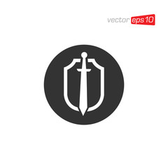 Sword Icon Logo Design Vector