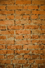 red brick wall background vertical photography