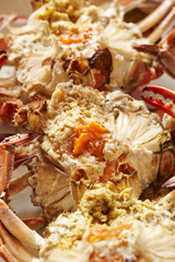 Boiled crabs